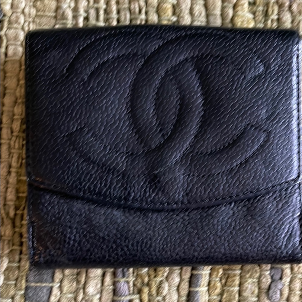 Chanel Black Leather Wallet